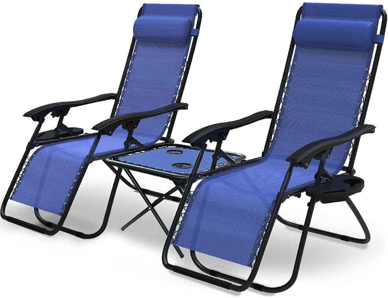 Zero Gravity Chair Folding Sun Loungers Recliner Garden