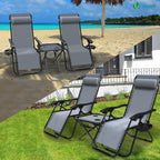 Zero Gravity Chair Folding Sun Loungers Recliner Garden