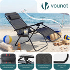 Zero Gravity Chair Folding Sun Loungers Recliner Garden