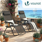Zero Gravity Chair Folding Sun Loungers Recliner Garden