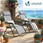 Zero Gravity Chair Folding Sun Loungers Recliner Garden