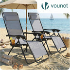Zero Gravity Chair Folding Sun Loungers Recliner Garden