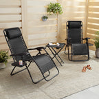 Outdoor Zero Gravity Mesh Lounge Chair with Pillow