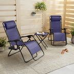 Zero Gravity Chair with Side Table for Relaxing (Set of 2)