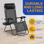 Zero Gravity Lounge Chair Adjustable Recliners (Set of 2)