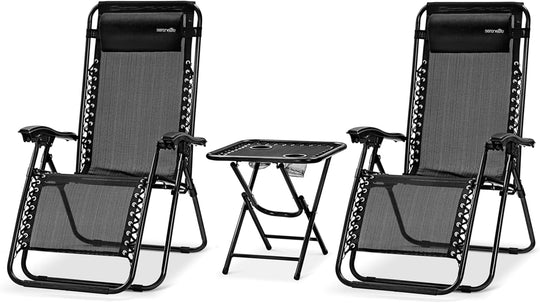 Zero Gravity Lounge Chair Adjustable Recliners (Set of 2)