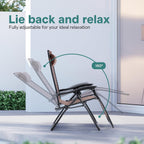 Zero Gravity Lounge Chair Adjustable Recliners (Set of 2)