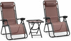 Zero Gravity Lounge Chair Adjustable Recliners (Set of 2)
