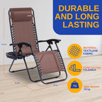 Zero Gravity Lounge Chair Adjustable Recliners (Set of 2)