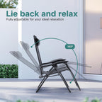Zero Gravity Lounge Chair Adjustable Recliners (Set of 2)