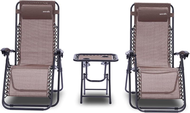 Zero Gravity Lounge Chair Adjustable Recliners (Set of 2)
