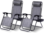 Zero Gravity Lounge Chair Adjustable Recliners (Set of 2)