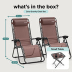 Zero Gravity Lounge Chair Adjustable Recliners (Set of 2)