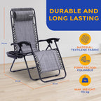 Zero Gravity Lounge Chair Adjustable Recliners (Set of 2)