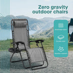 Zero Gravity Lounge Chair Adjustable Recliners (Set of 2)