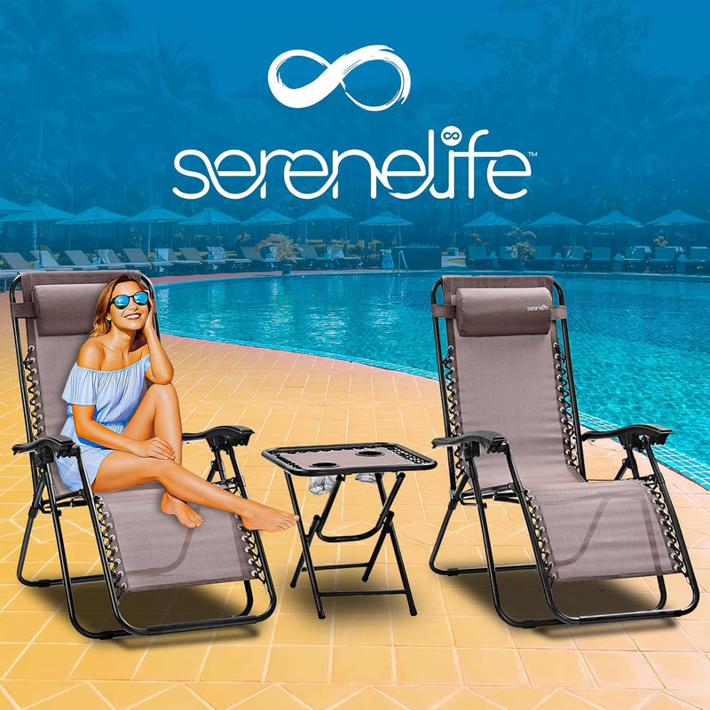Zero Gravity Lounge Chair Adjustable Recliners (Set of 2)