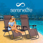 Zero Gravity Lounge Chair Adjustable Recliners (Set of 2)