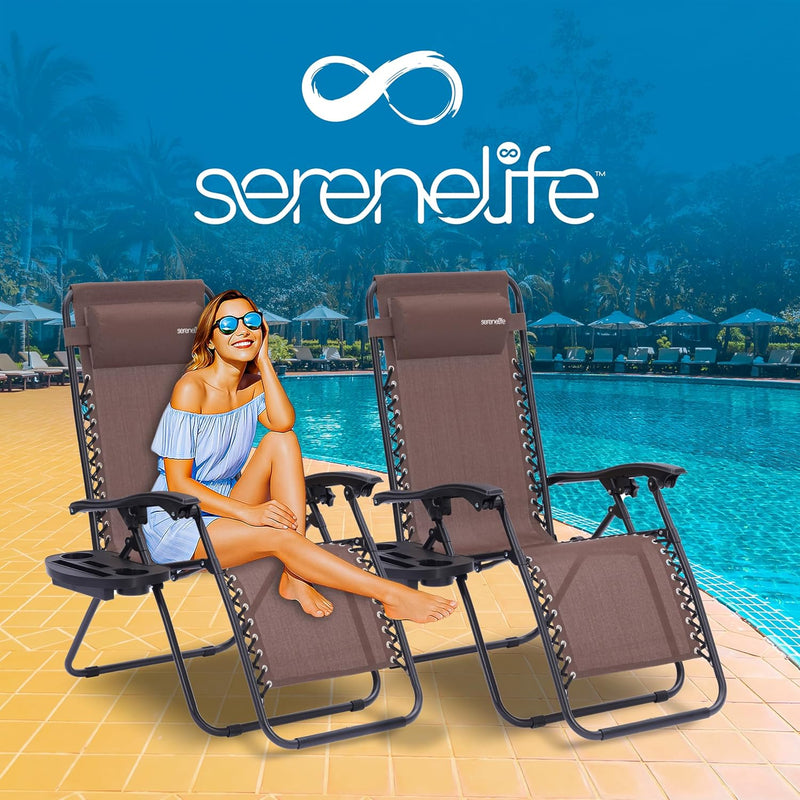 Zero Gravity Lounge Chair Adjustable Recliners (Set of 2)