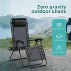 Zero Gravity Lounge Chair Adjustable Recliners (Set of 2)