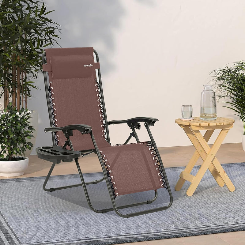 Zero Gravity Lounge Chair Adjustable Recliners (Set of 2)