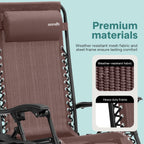 Zero Gravity Lounge Chair Adjustable Recliners (Set of 2)