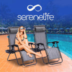 Zero Gravity Lounge Chair Adjustable Recliners (Set of 2)