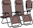 Zero Gravity Lounge Chair Adjustable Recliners (Set of 2)