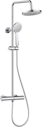 Zing2 Adjustable Thermostatic Rigid Riser Diverter Bar Shower
