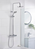 Zing2 Adjustable Thermostatic Rigid Riser Diverter Bar Shower