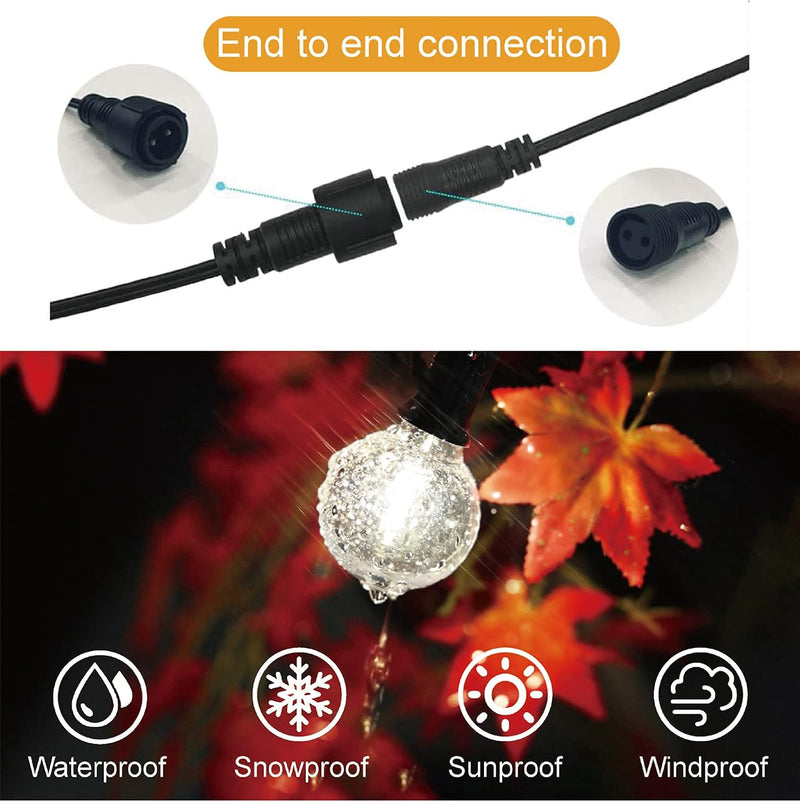Lights Outdoor 45m String Mains Powered with 60+3