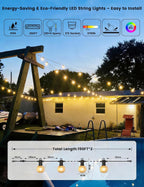 Lights Outdoor 45m String Mains Powered with 60+3