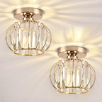 Zydtrip Crystals Ceiling Light Fixtures Chandelier Small Semi