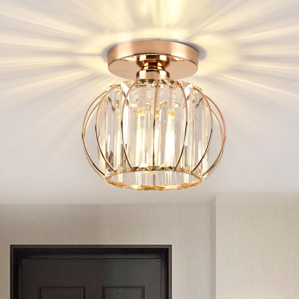 Zydtrip Crystals Ceiling Light Fixtures Chandelier Small Semi