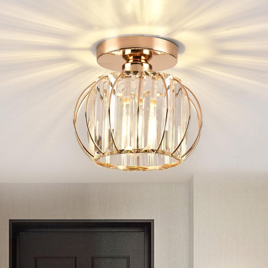 Zydtrip Crystals Ceiling Light Fixtures Chandelier Small Semi