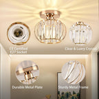 Zydtrip Crystals Ceiling Light Fixtures Chandelier Small Semi
