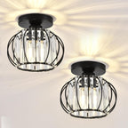 Zydtrip Crystals Ceiling Light Fixtures Chandelier Small Semi