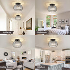 Zydtrip Crystals Ceiling Light Fixtures Chandelier Small Semi