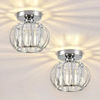 Zydtrip Crystals Ceiling Light Fixtures Chandelier Small Semi