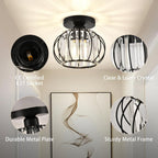 Zydtrip Crystals Ceiling Light Fixtures Chandelier Small Semi
