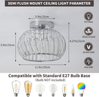 Zydtrip Crystals Ceiling Light Fixtures Chandelier Small Semi