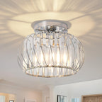 Zydtrip Crystals Ceiling Light Fixtures Chandelier Small Semi