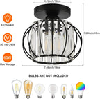 Zydtrip Crystals Ceiling Light Fixtures Chandelier Small Semi