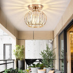 Zydtrip Crystals Ceiling Light Fixtures Chandelier Small Semi