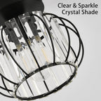 Zydtrip Crystals Ceiling Light Fixtures Chandelier Small Semi
