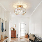 Zydtrip Crystals Ceiling Light Fixtures Chandelier Small Semi