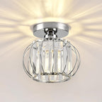 Zydtrip Crystals Ceiling Light Fixtures Chandelier Small Semi