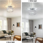 Zydtrip Crystals Ceiling Light Fixtures Chandelier Small Semi