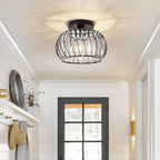 Zydtrip Crystals Ceiling Light Fixtures Chandelier Small Semi