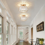 Zydtrip Crystals Ceiling Light Fixtures Chandelier Small Semi