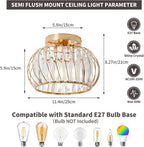 Zydtrip Crystals Ceiling Light Fixtures Chandelier Small Semi